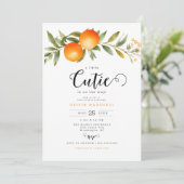 Invitation Baby shower Oranges Little Cutie (Debout devant)