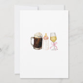 Invitation Baby shower original rose à main (Dos)