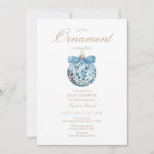 Invitation Baby shower Ornament Bleu (Devant)