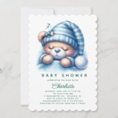 Invitation Baby Shower Our Ours Ourscute Teddy Bear (Devant)