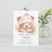 Invitation Baby shower Ours (Debout devant)