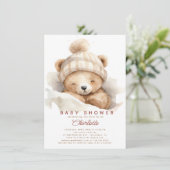 Invitation Baby shower Ours (Debout devant)