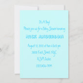 Invitation Baby shower Ours Bleu Teddy (Dos)