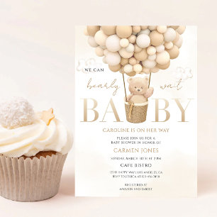 Invitation Baby-Shower Ours Bohème
