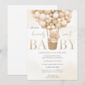 Invitation Baby-Shower Ours Bohème (Devant / Derrière)