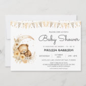 Invitation Baby shower Ours Boho (Devant)