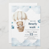 Invitation Baby shower Ours Brown (Devant / Derrière)