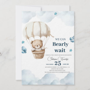 Invitation Baby shower Ours Brown
