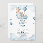 Invitation Baby shower Ours Brown (Devant / Derrière)
