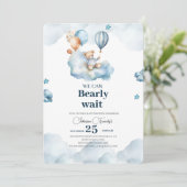 Invitation Baby shower Ours Brown (Debout devant)