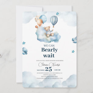 Invitation Baby shower Ours Brown