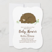 Invitation Baby shower Ours Brown Animaux de forêt (Devant)