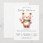 Invitation Baby shower Ours chic Whimsical (Devant / Derrière)