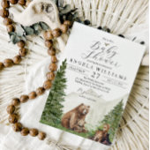 Invitation Baby shower Ours de la forêt de Woodland