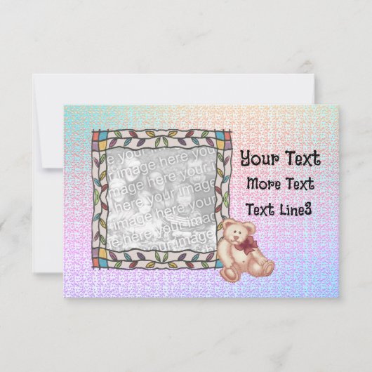 Invitation Baby-Shower Ours d'Or (Devant)