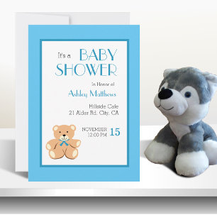 Invitation Baby Shower Ours en Peluche