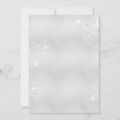 Invitation Baby shower ours en peluche bleu garçon argent (Dos)