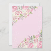 Invitation Baby shower Ours En Teddy Pink Baby Sprinkle Parap (Dos)