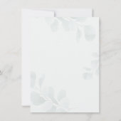 Invitation Baby shower Ours Eucalyptus Nous Pouvons Attendre (Dos)