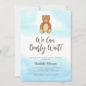 Invitation Baby shower Ours mou (Devant)