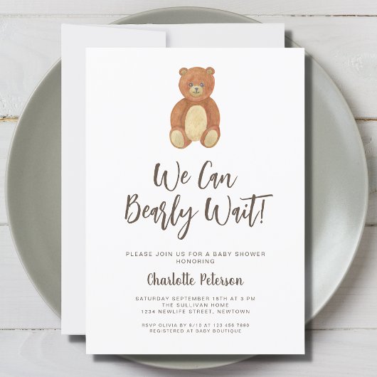 Invitation Baby shower Ours mou