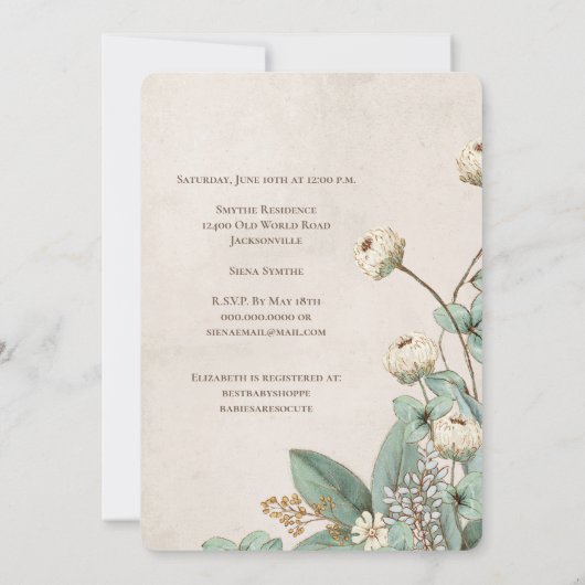 Invitation Baby shower Ours mou (Dos)