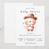 Invitation Baby shower Ours numérique Woodland (Devant / Derrière)