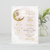Invitation Baby shower Ours Ours Ours Jaune (Debout devant)