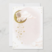 Invitation Baby shower Ours Ours Ours Jaune (Dos)