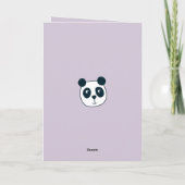Invitation Baby shower Ours Panda géant (Dos)