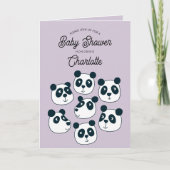 Invitation Baby shower Ours Panda géant (Devant)