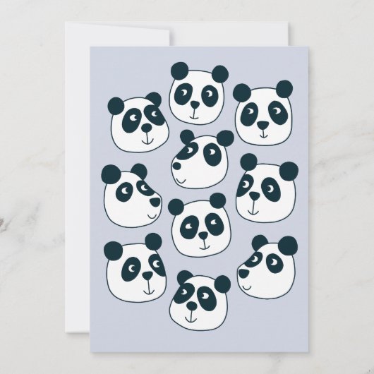 Invitation Baby shower Ours Panda géant (Dos)