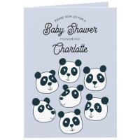 Invitation Baby shower Ours Panda géant