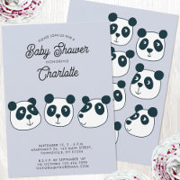 Invitation Baby shower Ours Panda géant