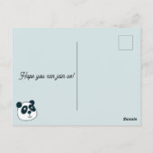 Invitation Baby shower Ours Panda géant (Dos)