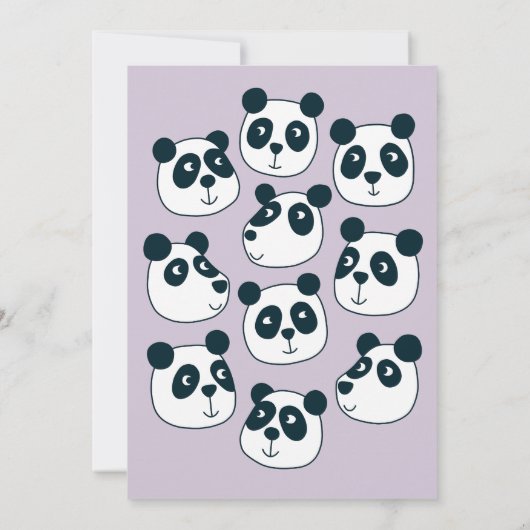 Invitation Baby shower Ours Panda géant (Dos)