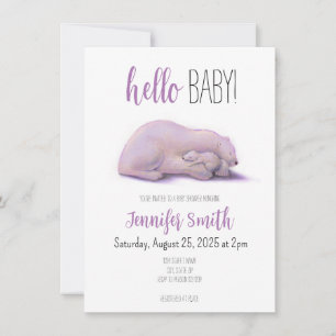 Invitation Baby shower Ours Polaire