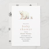 Invitation Baby shower Ours Polaire (Devant / Derrière)