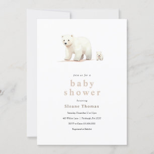 Invitation Baby shower Ours Polaire