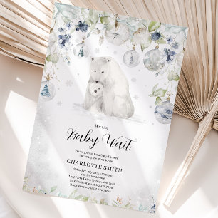 Invitation Baby Shower Ours Polaire d'Hiver