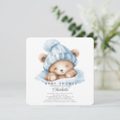 Invitation Baby shower Ours Snuggle (Debout devant)