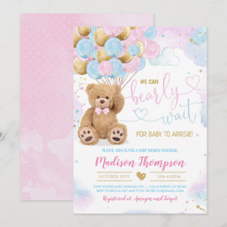 Invitation Baby shower Ours Teddy