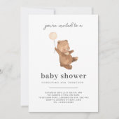 Invitation Baby shower Ours Teddy (Devant)