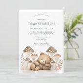 Invitation Baby shower Ours Teddy (Debout devant)