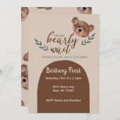 Invitation Baby shower Ours Teddy (Devant / Derrière)