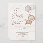 Invitation Baby shower Ours Teddy (Devant / Derrière)
