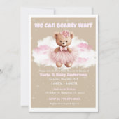 Invitation Baby shower Ours Teddy (Devant)