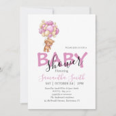 Invitation Baby shower Ours Teddy (Devant)