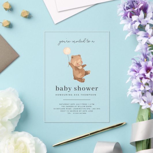 Invitation Baby shower Ours Teddy (Insitu (Mariage))