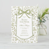Invitation Baby shower Ours Teddy | Élégant (Debout devant)